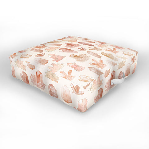 Dash and Ash Those Gems Though in Sunrise Outdoor Floor Cushion