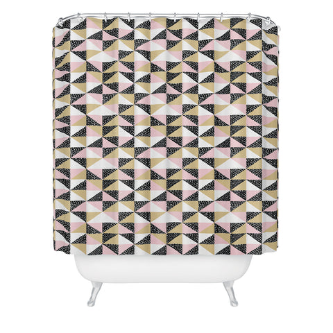 Dash and Ash Triangle Outta Space Shower Curtain