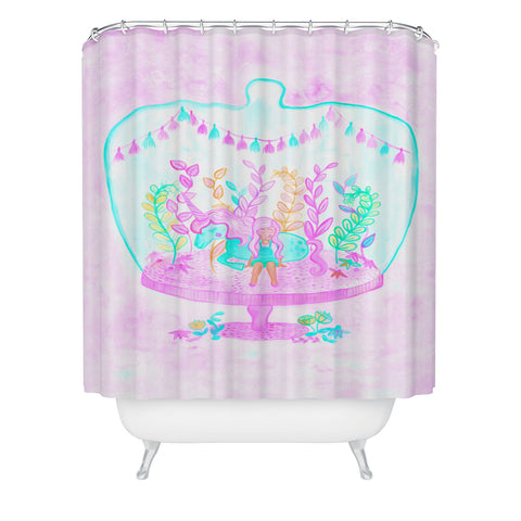 Dash and Ash Unicorn Hideaway Shower Curtain