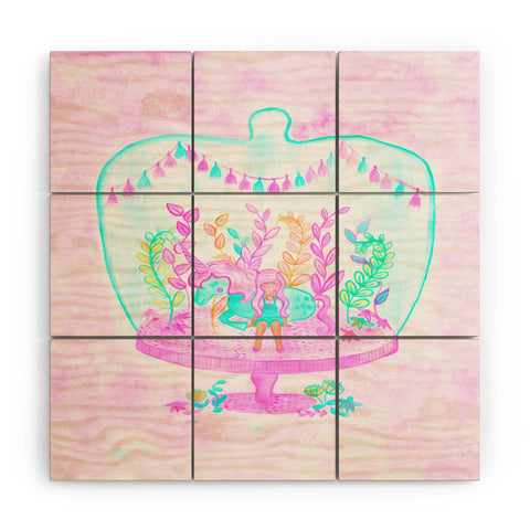 Dash and Ash Unicorn Hideaway Wood Wall Mural