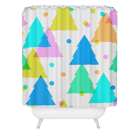 Dash and Ash Very Merry and Bright Shower Curtain