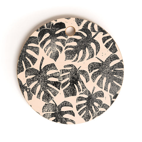 Dash and Ash Vintage monstera Cutting Board Round