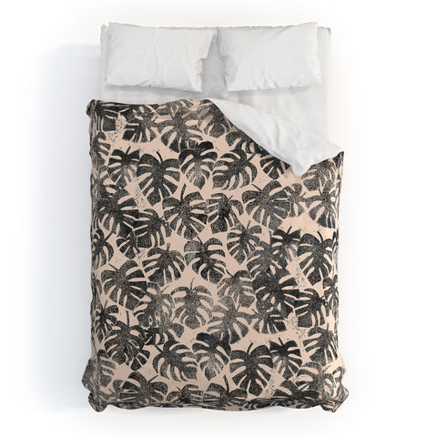 Dash and Ash Vintage monstera Duvet Cover