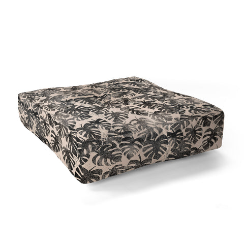 Dash and Ash Vintage monstera Floor Pillow Square