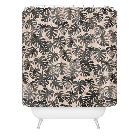 Dash and Ash Vintage monstera Shower Curtain