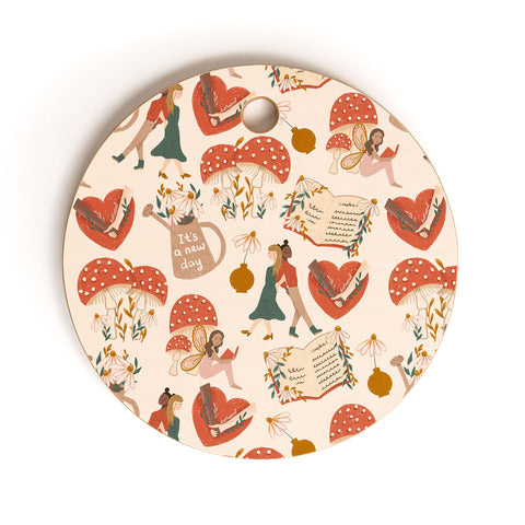 Dash and Ash Woodland Friends Cutting Board Round