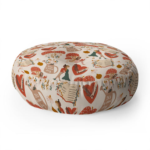 Dash and Ash Woodland Friends Floor Pillow Round