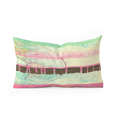 Dash and Ash World Traveler I Oblong Throw Pillow