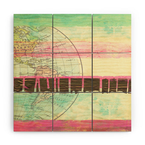 Dash and Ash World Traveler I Wood Wall Mural