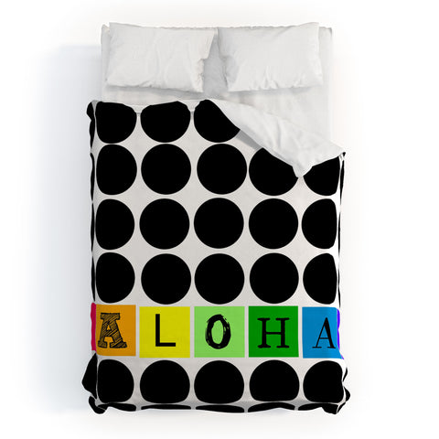 Deb Haugen Aloha dots Duvet Cover