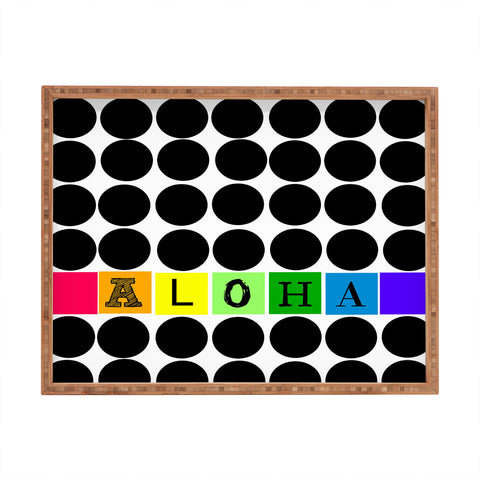 Deb Haugen Aloha dots Rectangular Tray