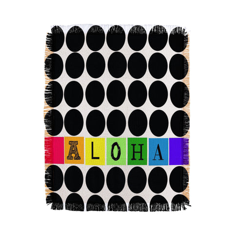 Deb Haugen Aloha dots Throw Blanket