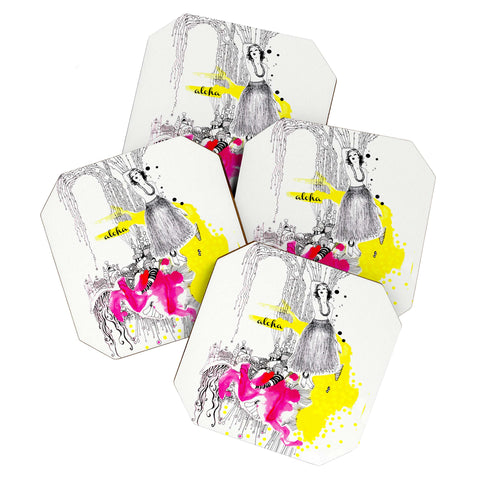 Deb Haugen Aloha Ink Coaster Set