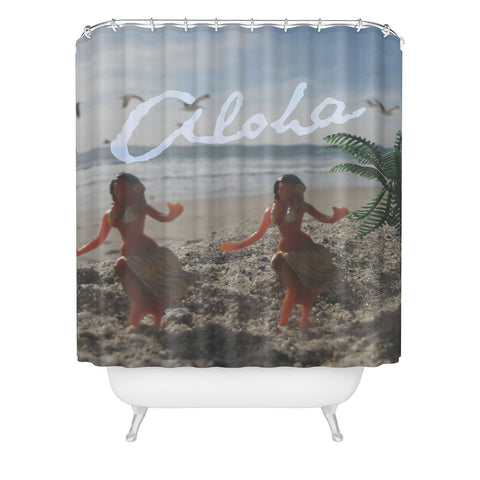 Deb Haugen Aloha Pastel Girls Shower Curtain
