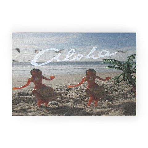 Deb Haugen Aloha Pastel Girls Welcome Mat
