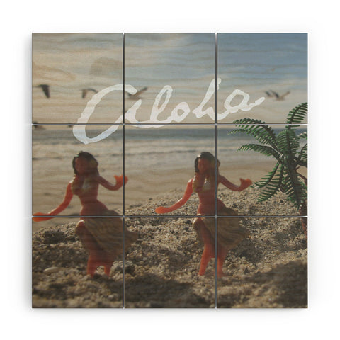 Deb Haugen Aloha Pastel Girls Wood Wall Mural