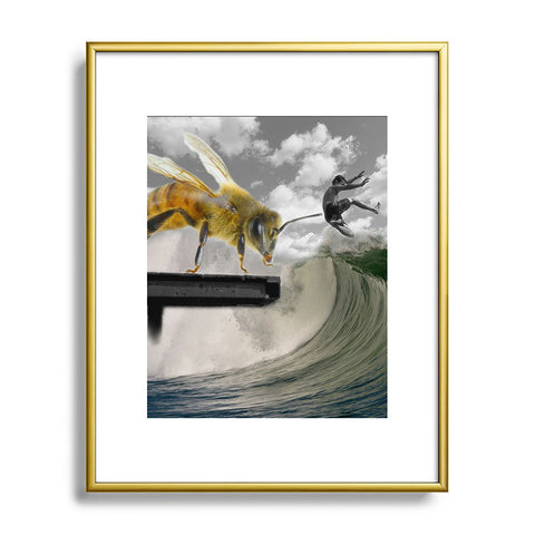 Deb Haugen Bee a surfer Metal Framed Art Print