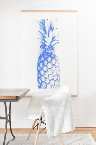 Deb Haugen blu pineapple Art Print And Hanger