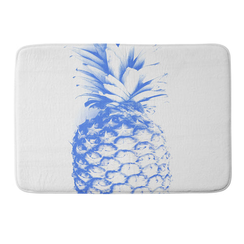 Deb Haugen blu pineapple Memory Foam Bath Mat