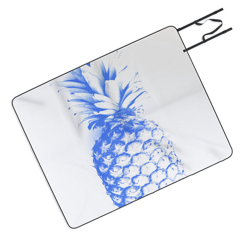 Deb Haugen blu pineapple Picnic Blanket