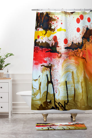 Deb Haugen Cave Ink Shower Curtain And Mat