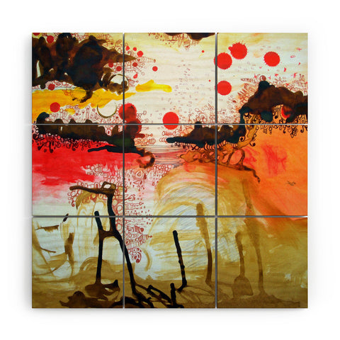 Deb Haugen Cave Ink Wood Wall Mural