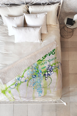 Deb Haugen Close Your Eyes Fleece Throw Blanket