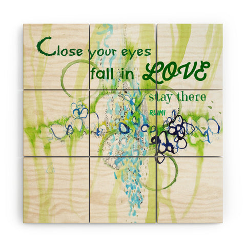 Deb Haugen Close Your Eyes Wood Wall Mural