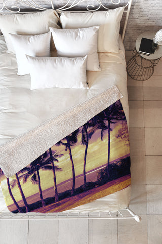 Deb Haugen Crozier Sunset Fleece Throw Blanket