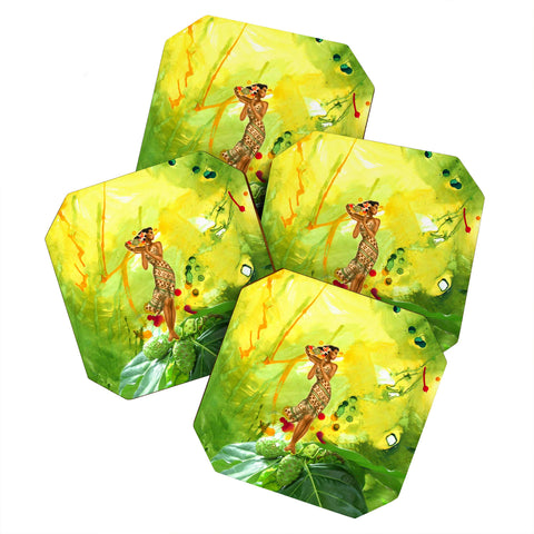 Deb Haugen Fruit Lady Coaster Set