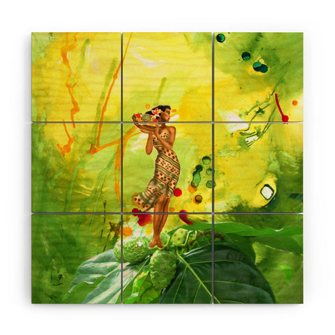 Deb Haugen Fruit Lady Wood Wall Mural