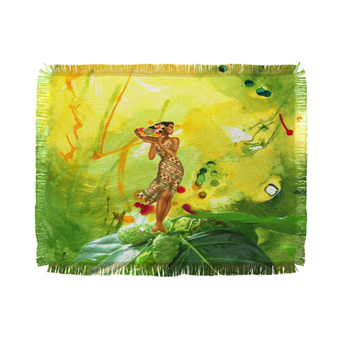 Deb Haugen Fruit Lady Throw Blanket