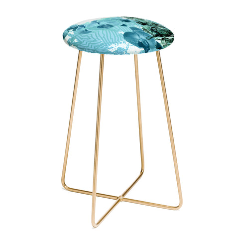 Deb Haugen Garden Corner Turquoise Counter Stool