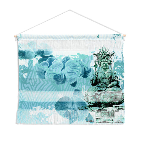 Deb Haugen Garden Corner Turquoise Wall Hanging Landscape