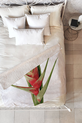 Deb Haugen Heliconia 2 Fleece Throw Blanket