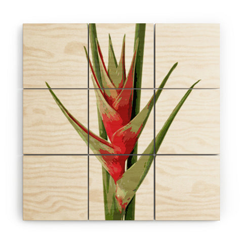 Deb Haugen Heliconia 2 Wood Wall Mural
