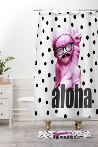 Deb Haugen Hey Aloha Shower Curtain And Mat