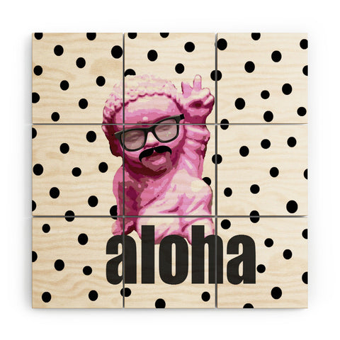 Deb Haugen Hey Aloha Wood Wall Mural