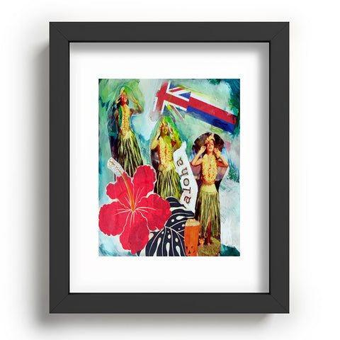 Deb Haugen Hula Flag Recessed Framing Rectangle
