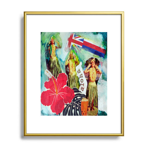 Deb Haugen Hula Flag Metal Framed Art Print