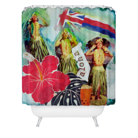 Deb Haugen Hula Flag Shower Curtain