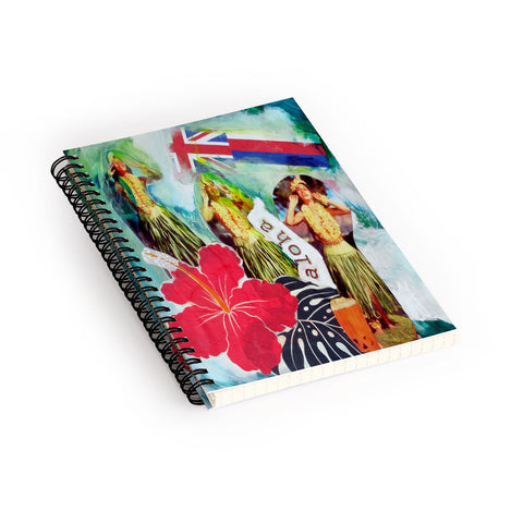 Deb Haugen Hula Flag Spiral Notebook