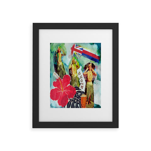 Deb Haugen Hula Flag Framed Art Print