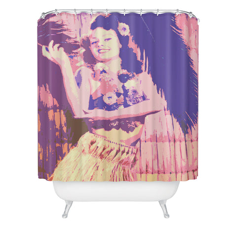 Deb Haugen Hula Honey pastel Shower Curtain
