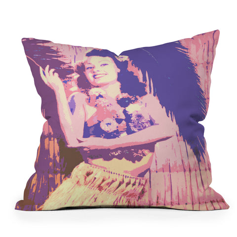 Deb Haugen Hula Honey pastel Throw Pillow