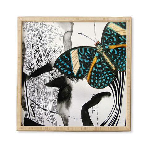 Deb Haugen Ink Black Butterfly Framed Wall Art