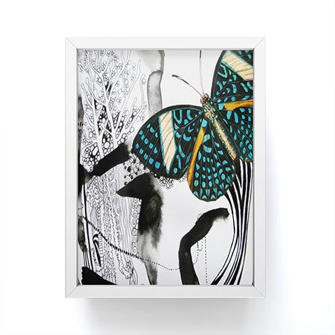 Deb Haugen Ink Black Butterfly Framed Mini Art Print