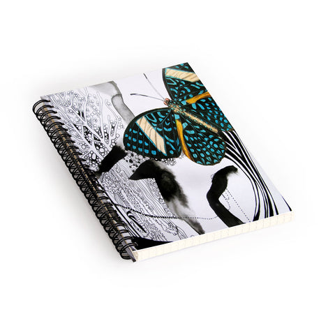 Deb Haugen Ink Black Butterfly Spiral Notebook