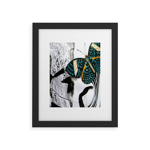 Deb Haugen Ink Black Butterfly Framed Art Print