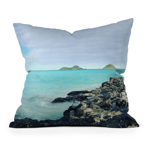 Deb Haugen island dream Throw Pillow